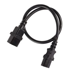Extension Lead: 4Cabling 2m IEC C13 to C14 Extension Cable M-F Black