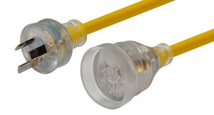 Extension Lead: CDL Dynamix 10M 240v Heavy Duty Power Extension Lead Yellow