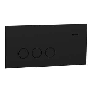 Switches: Clipsal Solis Switch Horiz 3G 10AX Matte Black