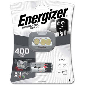 Torches: Energizer HDL30 Headlight 400 Lumen E303836000