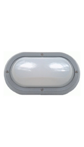 Bollards And Bulkheads: Superlux Bulkhead 10W LED Plain Silver Grey
