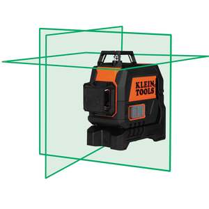 Hand Measuring Marking: Klein R/C Compact Green Planar Self-Levelling Laser Level