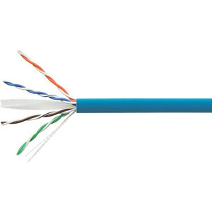4Cabling CAT6 Ethernet Cable Reel Box UTP LAN Cable w/ Solid Conductor Blue