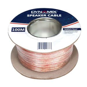CDL Dynamix 100m 18AWG PVC Speaker Cable Bare Copper Metre Marked