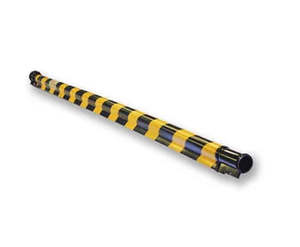Earthing: Cabac Insulating Tube Yellow-Black Stripes Tiger Tails 2.5m
