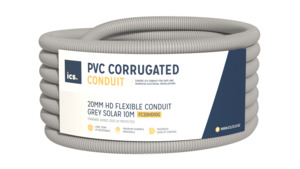 ICS 20mm HD Flexible Conduit Grey Solar 10m