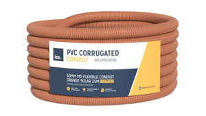 Flexible Conduit: ICS 50mm MD Flexible Conduit Orange Solar 25m