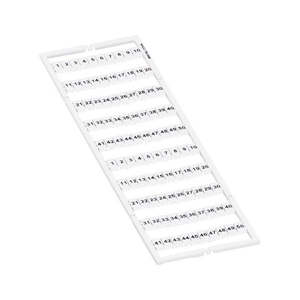 EngComp Wago Horizontal Marking - 2.5mm - 1 .. 50 (Card of 10 x 10 Rows)