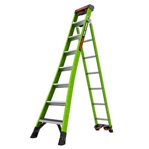 Ladder Scaffold: Staffy Ladder 8 Step 150kg Fibreglass Dual/Triple Purpose KING KOMBO