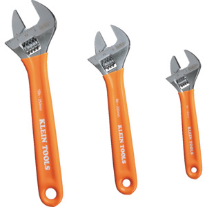 Klein A-D5073 Adjustable Wrench 3 Piece 6in 8in 10in