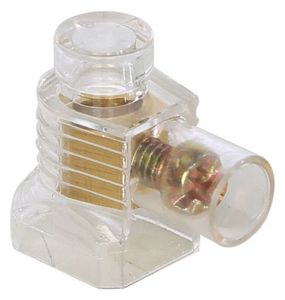 Screw Clamp Connectors: Hamer Single Screw Connector 1 x 6.0mm Clear 35A 100pc