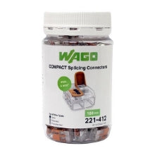 Screw Clamp Connectors: EngComp WAGO-221-412 Jar (60) Inline Connector 4mm