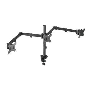 Av Mounting: CDL Brateck 13"-27" Triple Monitor Economy Desk Mount Bracket Matte Black