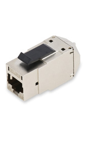 Cat5 6: Belden Category 6A 10GX Shielded Modular RJ45 Jack, Keystone, Metallic Colour