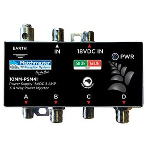 Distribution Equipment: Matchmaster Power Supply 18VDC 3 AMP X 4 Way Power Injector