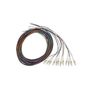 Belden FiberExpress Pigtails, LC Simplex, MM OM3 Fusion Pigtails, Rainbow 12 Pack, 2 Meter