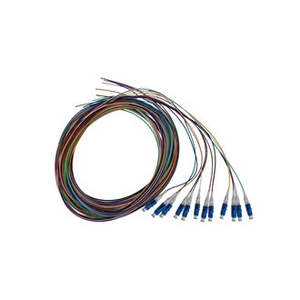 Belden FiberExpress Pigtails, LC Simplex, OS2 Fusion Pigtails, Rainbow 12 Pack, 2 Meter