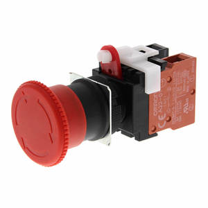 Foot Pull Or Stop Switches: Omron 22mm pushbutton e-stop head only 40mm non illuminated