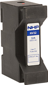 BS FUSE HOLDER 32A REAR STUD FOR F1 NS OFFSET TAG FUSES