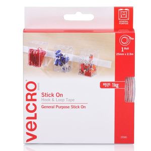 CDL Velcro 25mm x 2.5m Stick on
