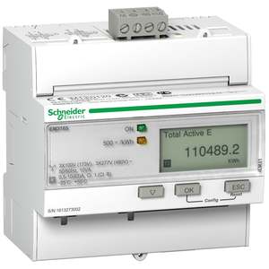 Metering: Schneider iEM3165 energy meter - 63 A - BACnet - 1 digital I - 1 digital O - multi-tariff - MID