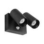 Halcyon Exterior Led Spot Twin Tilt/Rotate 16W Pri:240V Sensor 3K-Black