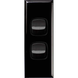 Legrand HPM XL Arch Switch Double 10A Black