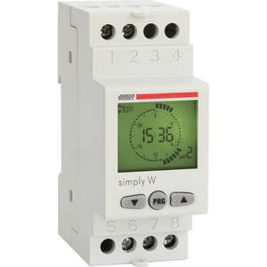 Vemer Weekly Time Clock with 5yr Reserve, 16 Amp Single Pole