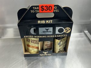 Products: Pantry – Rib kit (rubs & sauces) – Scotty's Meats