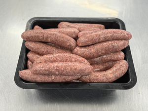 Products: Venison – Pepper raisin sausages – Scotty's Meats