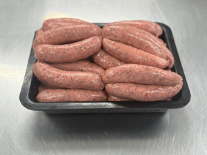 Products: Venison – Chilli chocolate sausages – Scotty's Meats
