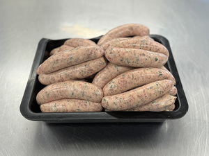 Products: Pork – Sage sausages – Scotty's Meats