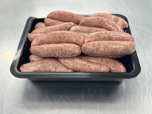 Products: Beef – Bacon sausages – Scotty's Meats