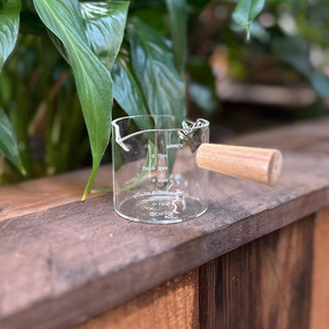 Glass Measuring Cup with Wooden Handle Rad Roasting Co