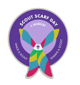 EVENT BADGE - SCOUT SCARF DAY - SILVER BORDER