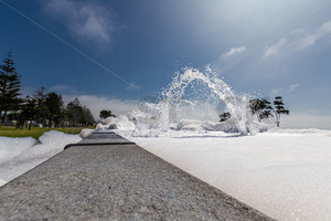 Products: Napier's Fountain Foamer Strikes Again. Hawke's Bay, New Zealand - SCP Stock