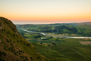 The view from Te Mata Peak towards Craggy Range and the Pacific Ocean at sunrise&hellip;