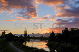 Wairau River, Marlborough, South Island, New Zealand - SCP Stock