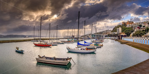 Royal Port Nicholson Yacht Club, Wellington, New Zealand - SCP Stock
