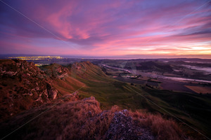 Te Mata Peak and the Tuki Tuki Valley, Hawke's Bay, New Zealand - SCP Stock