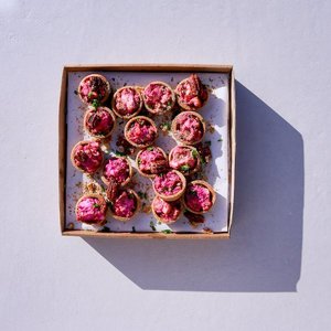 Products: Beetroot & Goat Cheese Tarts