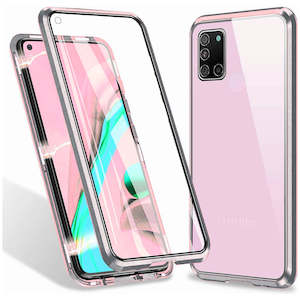 Samsung Galaxy A21s Cases: Metal Magnetic Glass case for Samsung Galaxy A21s