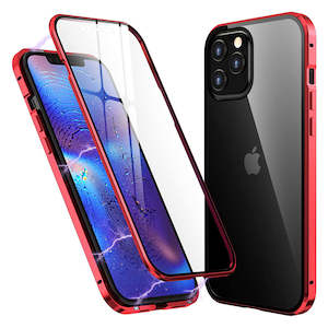 Iphone 13 Cases: Metal Magnetic Glass Case for iPhone 13