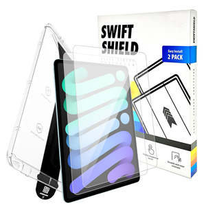 Clearance: iPad Mini 6 Tempered Glass Screen Protector [2-Pack] with Easy Alignment Frame – Clear, Premium by SwiftShield