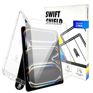 Clearance: iPad Pro 11" M4 Tempered Glass Screen Protector [2-Pack] with Easy Alignment Frame – Clear, Premium by SwiftShield