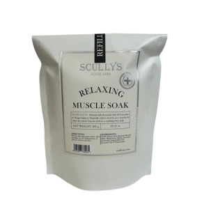 Scullys Relaxing Muscle Soak Refill Pack 800g – Scullys Home & Beauty