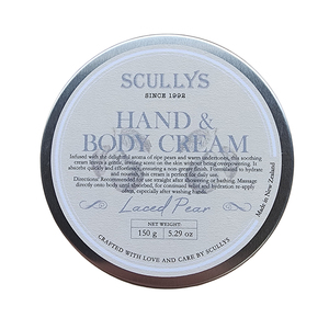 Laced Pear Hand & Body Cream 150gm – Scullys Home & Beauty
