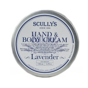 Lavender Hand & Body Cream 150gm – Scullys Home & Beauty