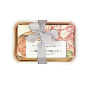 Hand-Finished Moisturising Soap & Soap Tray – Blush Peony – Scullys Home&hellip;