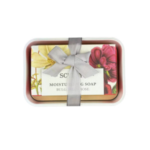 Hand-Finished Moisturising Soap & Soap Tray – Bulgarian Rose – Scullys H&hellip;